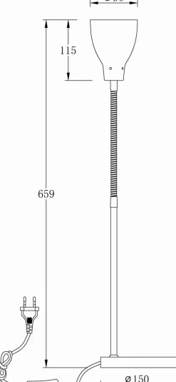 Discount Aneta Lighting Sarek 45cm skrivbordslampa Stål