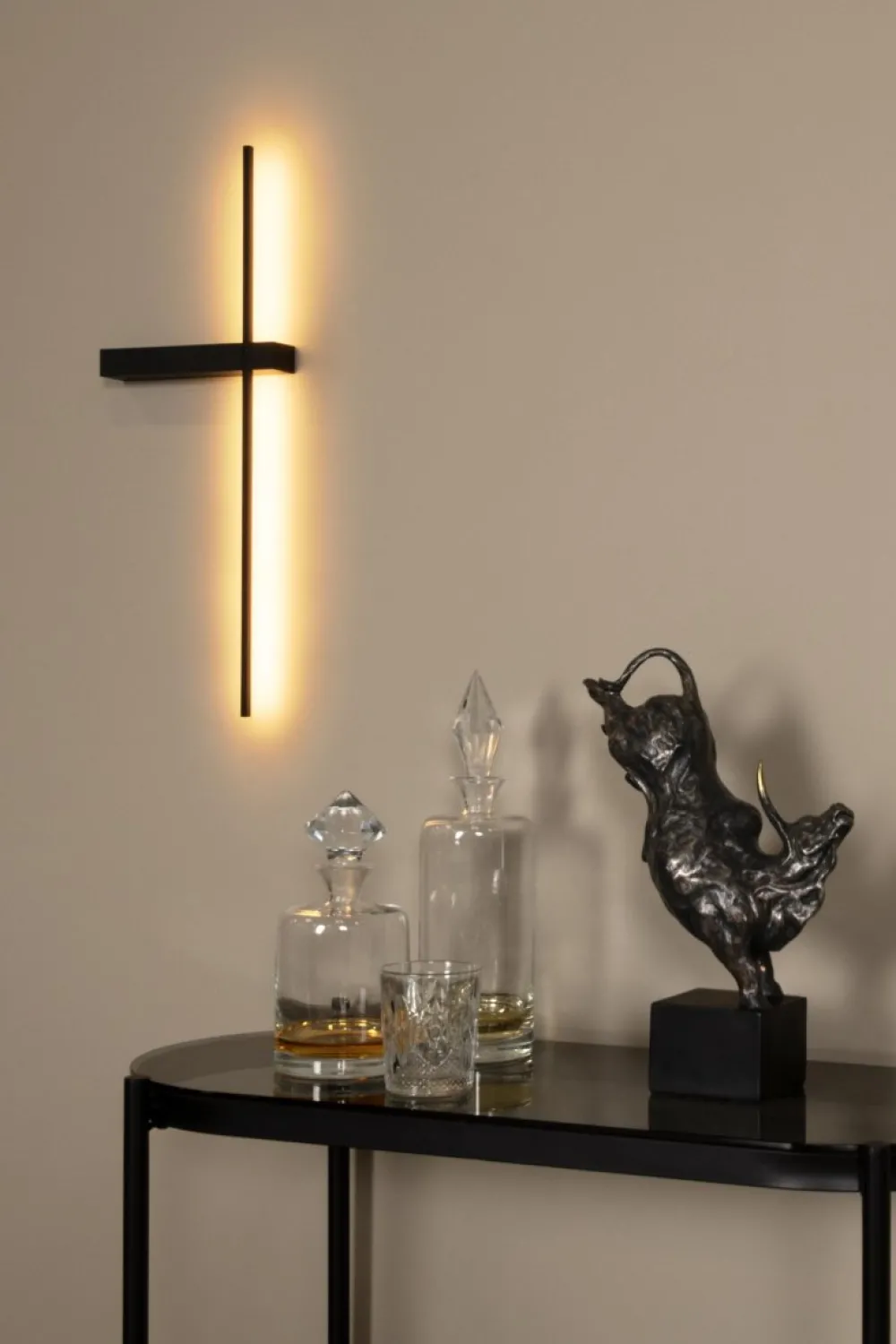 Clearance Lucide Segin 60cm vägglampa Svart
