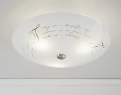 Aneta Lighting Skrift Ø42 plafond Vit