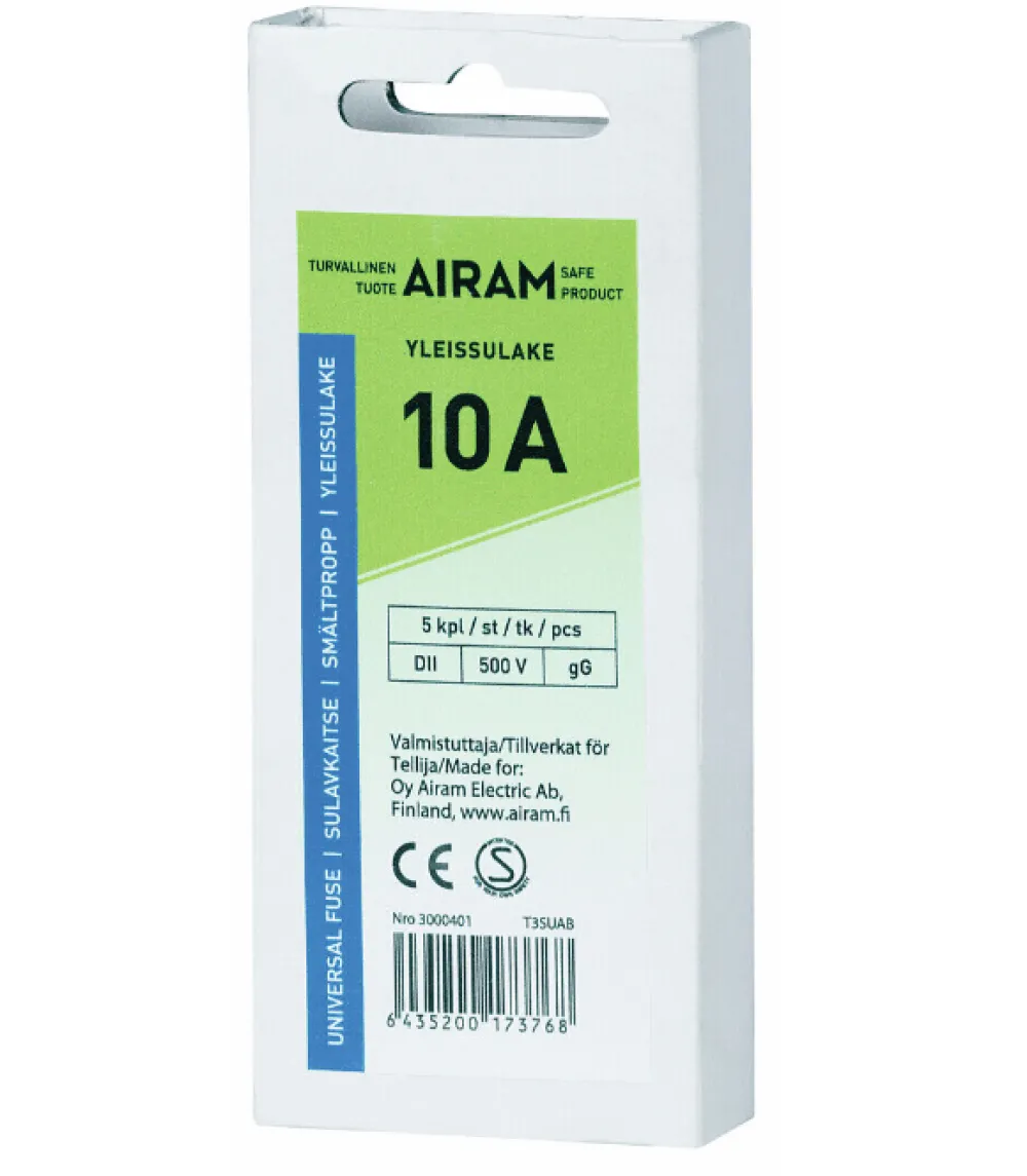 Discount Airam Säkring 10A 5-pack