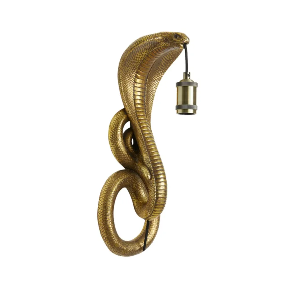 Clearance Light & Living Snake 52cm vägglampa Brons