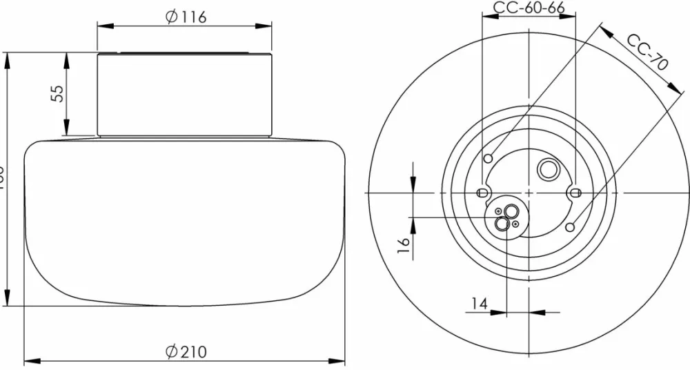 Outlet Ifö electric Solenne 210/165 badrumslampa