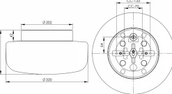 Ifö electric Solenne 320/170 badrumslampa