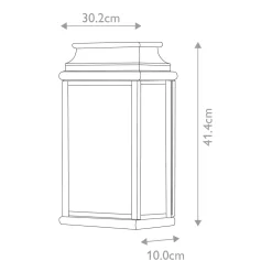 Best Elstead Lighting St Martins 42cm utelampa Antikmässing
