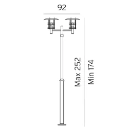 Online Norlys Stockholm Big 252cm stolpe