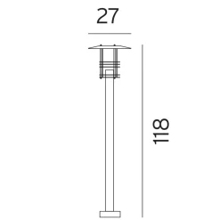 Discount Norlys Stockholm 118cm pollare