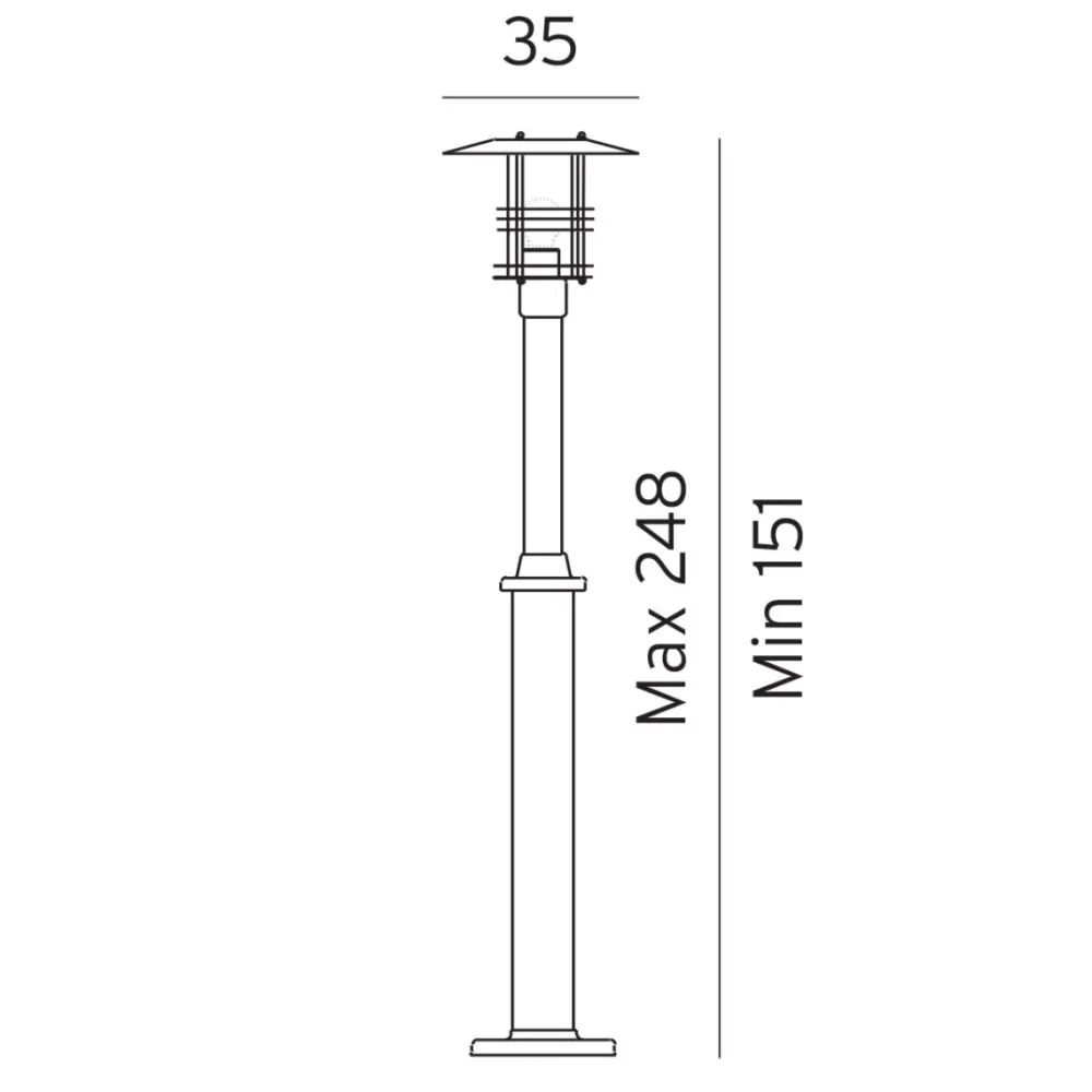 New Norlys Stockholm 248cm stolpe