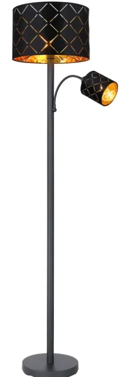 Clearance Globo Lighting Sunna golvlampa Svart