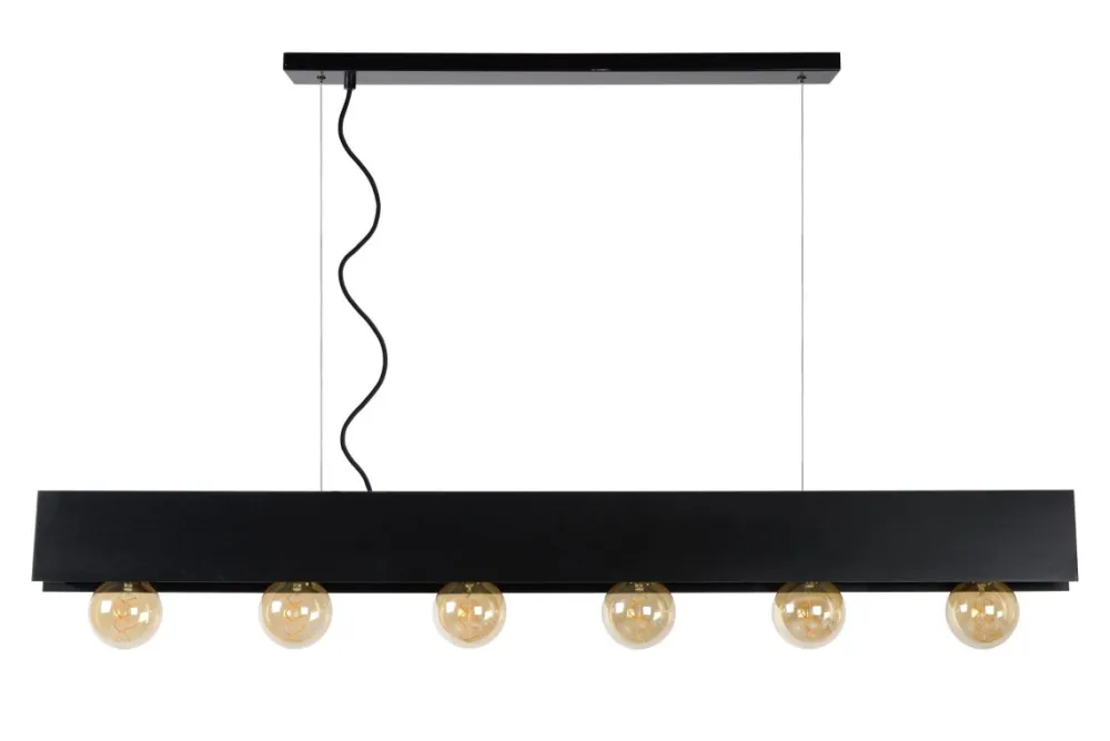 Clearance Lucide Surtus 134cm taklampa Svart
