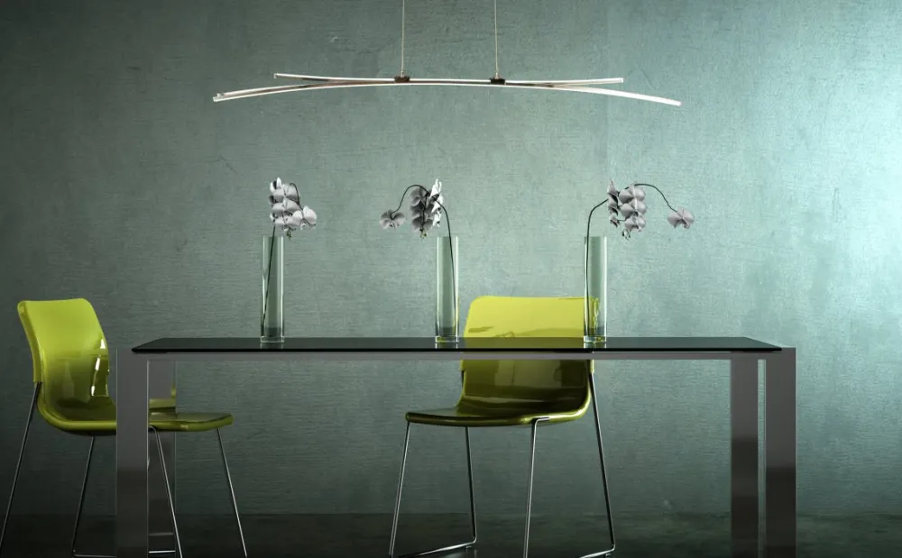 Aneta Lighting Svala 114cm taklampa Krom