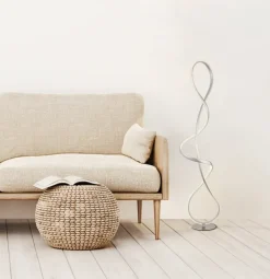Clearance Globo Lighting Swirl golvlampa Nickel