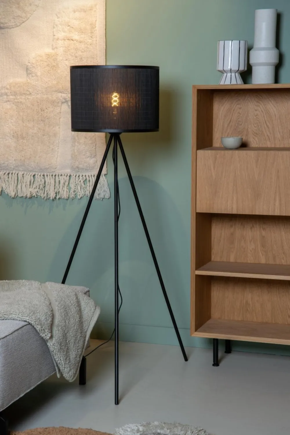 New Lucide Tagalog golvlampa Svart