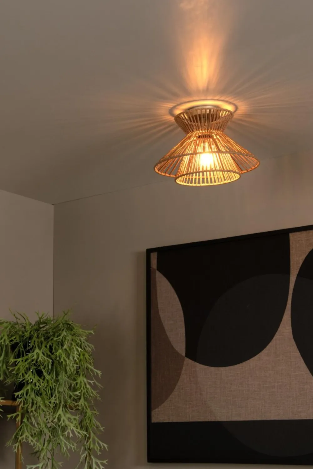 Outlet Lucide Tasman Ø32 plafond Natur