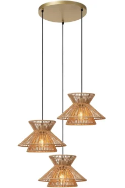 Outlet Lucide Tasman Ø60 taklampa Natur
