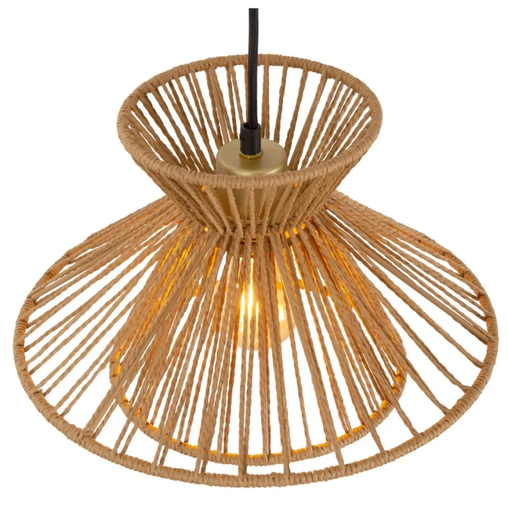 Outlet Lucide Tasman Ø60 taklampa Natur