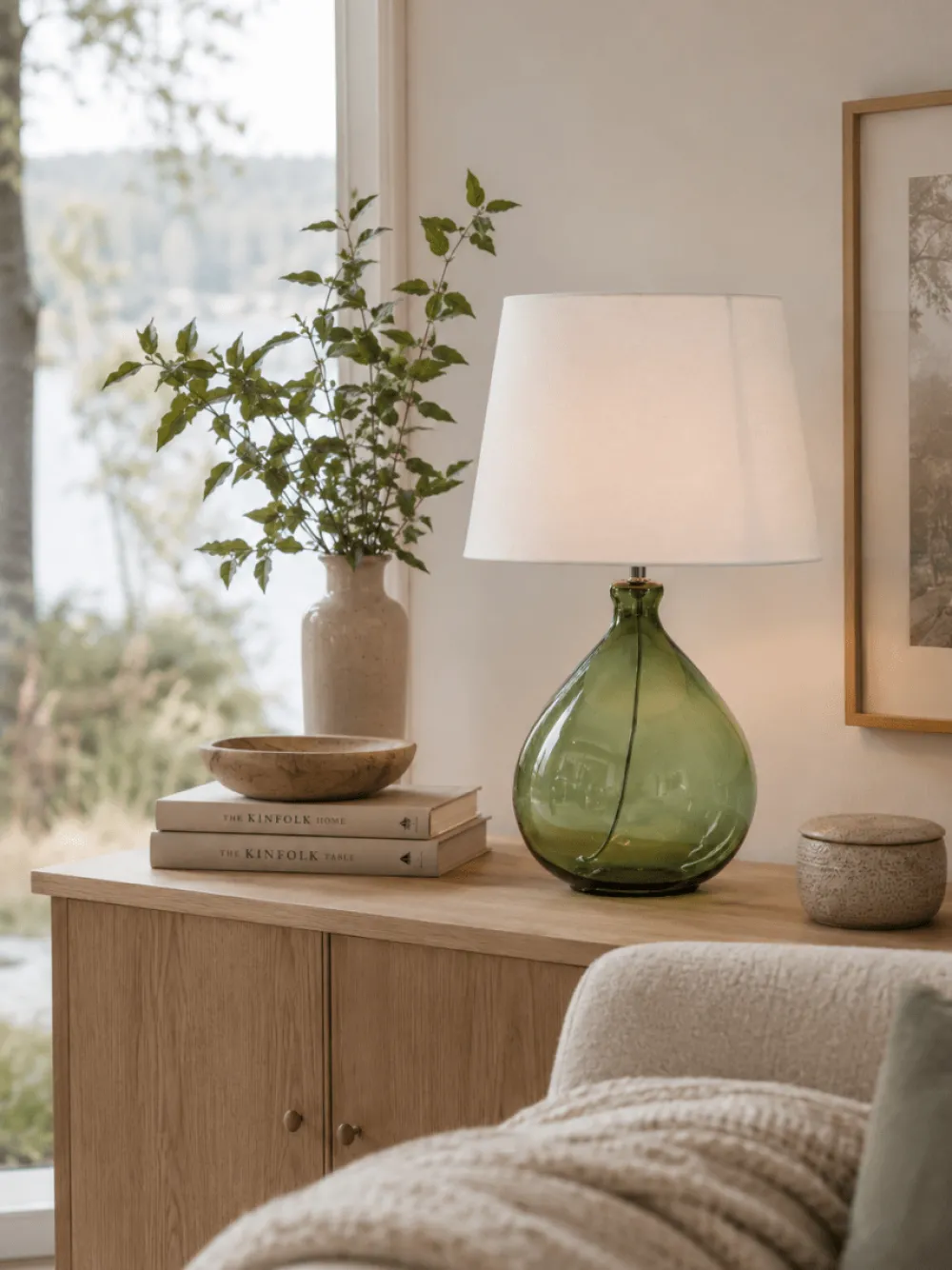 Lampan Tasso 55cm bordslampa Grön