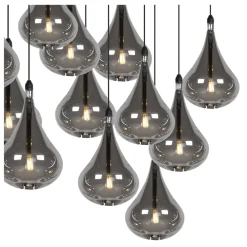 New Lucide Tears 102cm taklampa Rökfärgad
