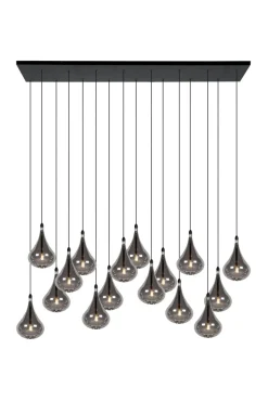 New Lucide Tears 102cm taklampa Rökfärgad