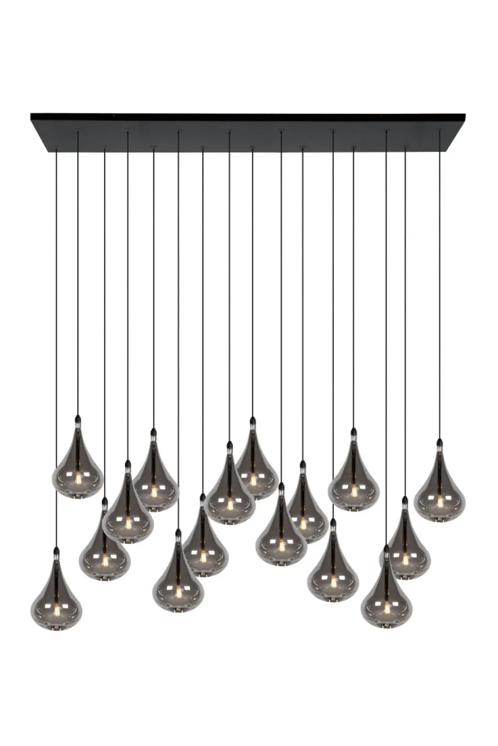 New Lucide Tears 102cm taklampa Rökfärgad