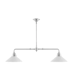 Sale Karlskrona lampfabrik Tegnér rörpendel 2x60 Nickel