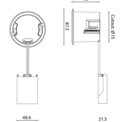 Discount Designlight Tenny Downlight GU10 Vit