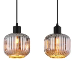 Hot Globo Lighting Tom 80cm taklampa Rökfärgad