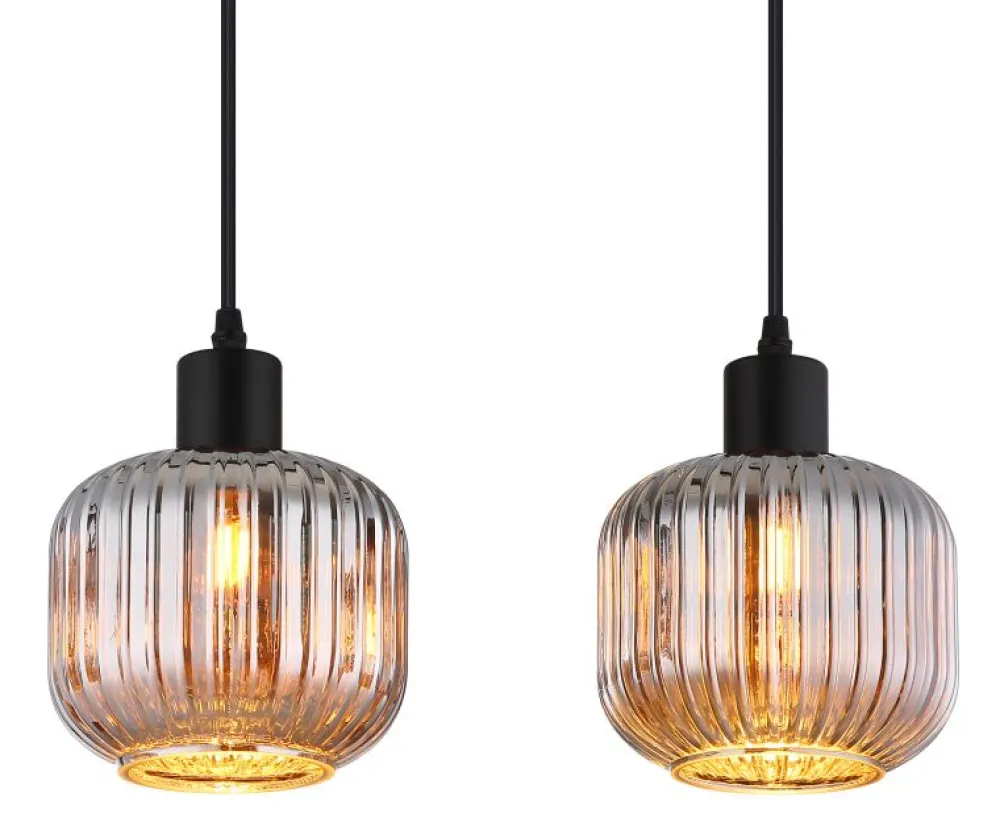 Hot Globo Lighting Tom 80cm taklampa Rökfärgad