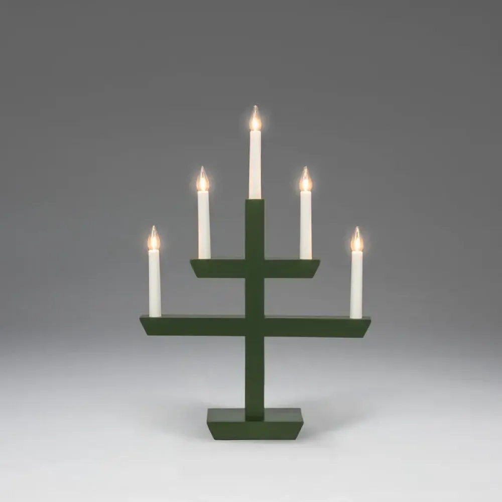 Clearance Konstsmide Träljusstake 5ljus