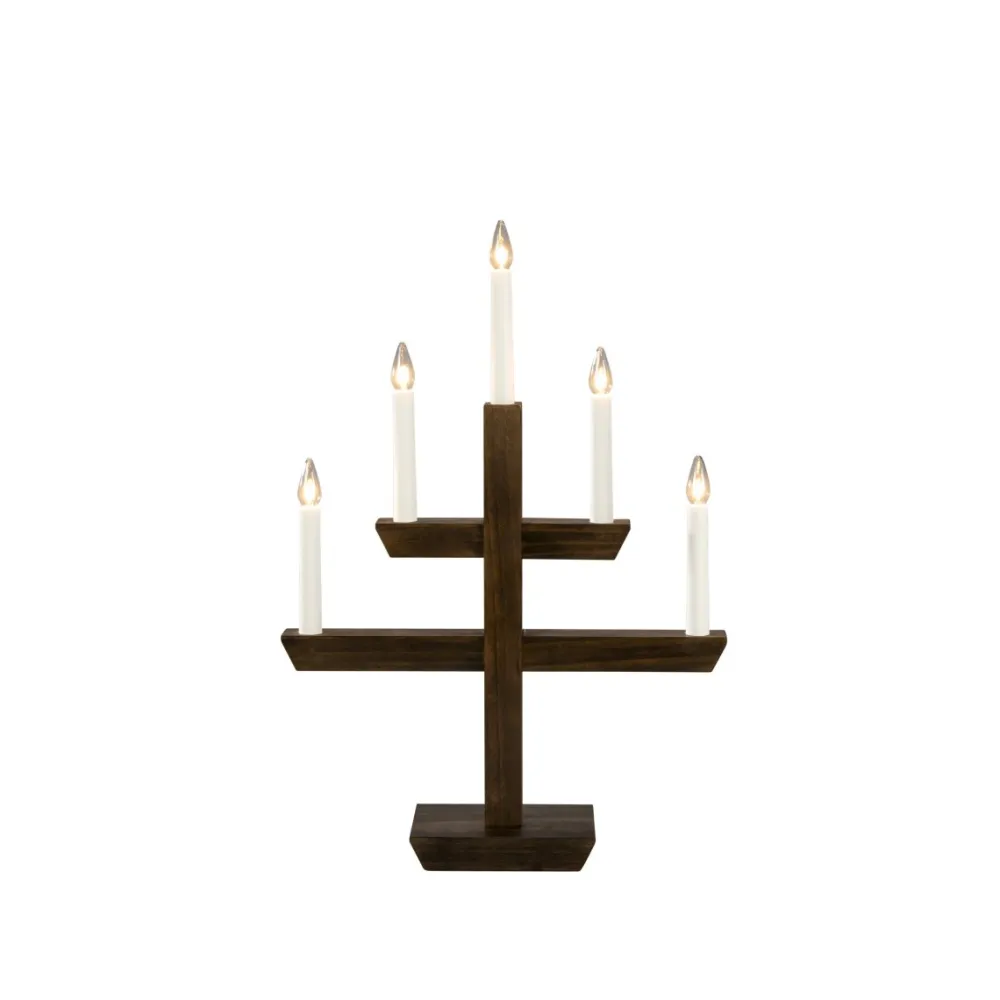Outlet Konstsmide Träljusstake 5ljus