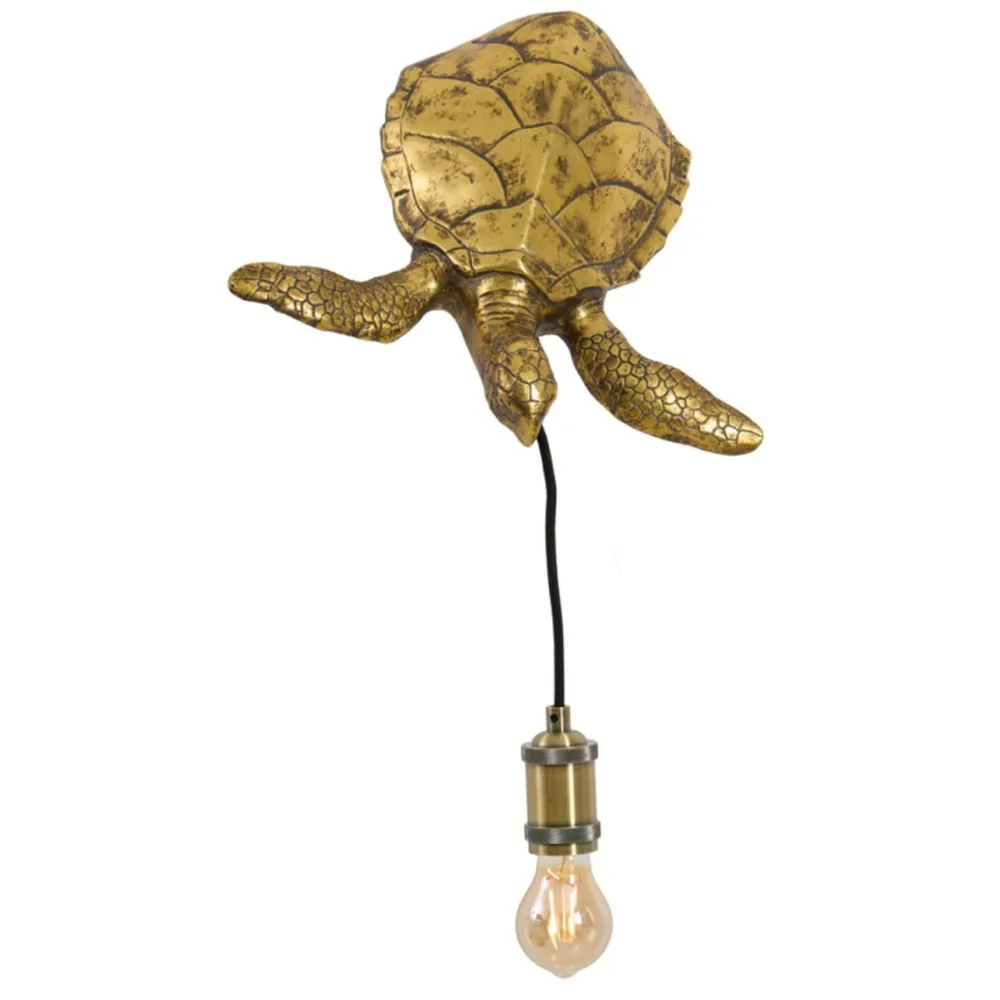 Online Light & Living Turtle 20cm vägglampa Brons