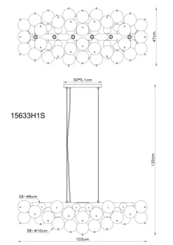 Discount Globo Lighting Udo 120cm taklampa