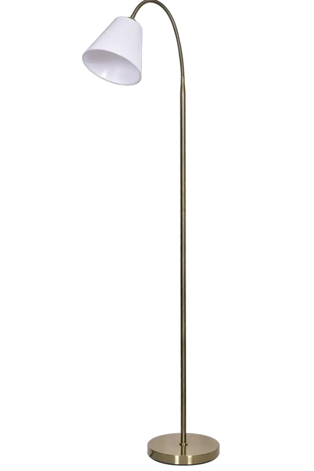 Lampan Uno golvlampa Antikmässing