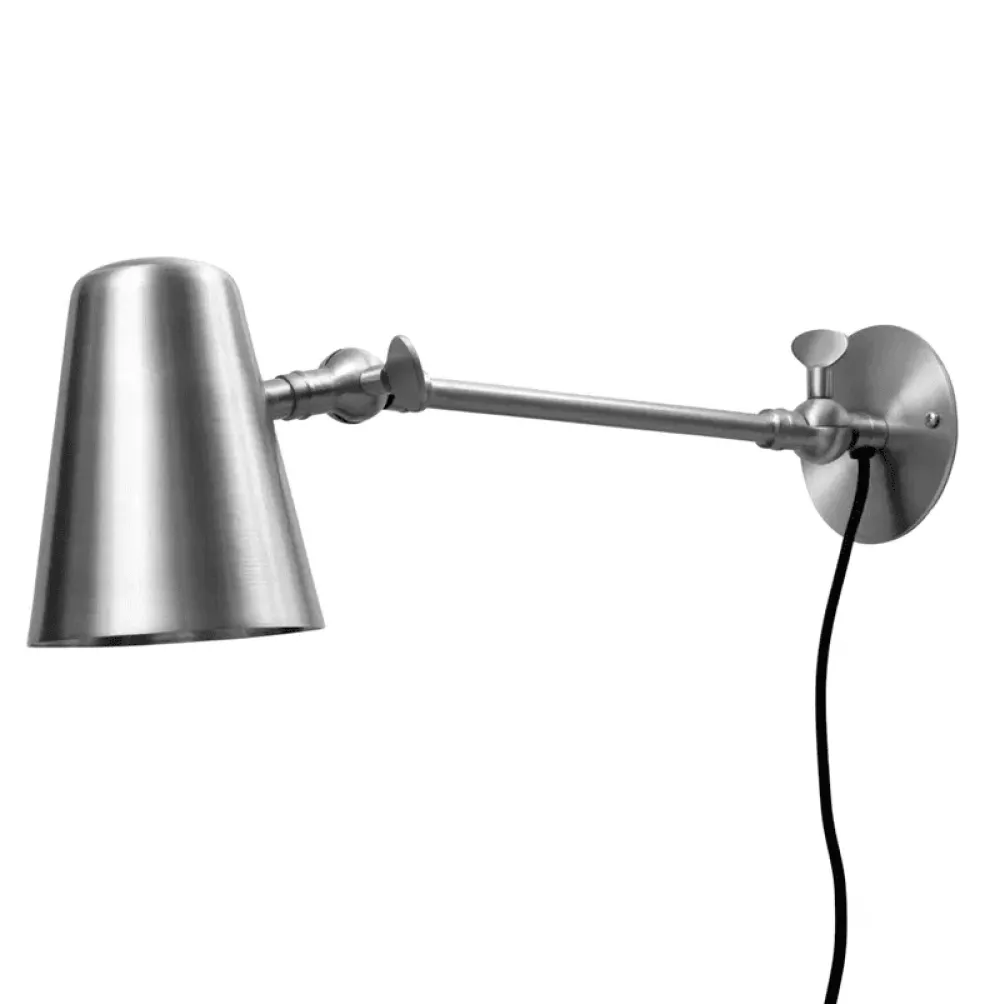 New H. Skjalm P Vala Long 42cm vägglampa Borstad stål