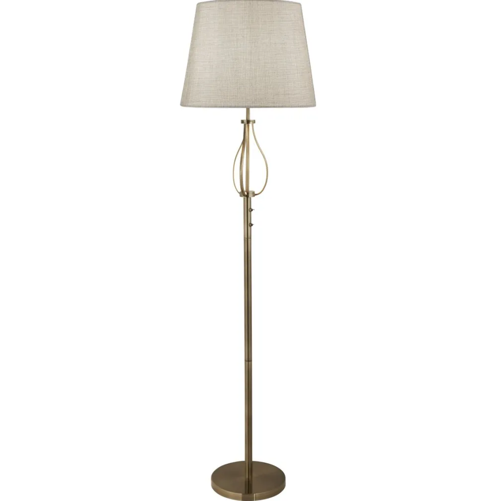 Discount Searchlight Vegas golvlampa Antikmässing