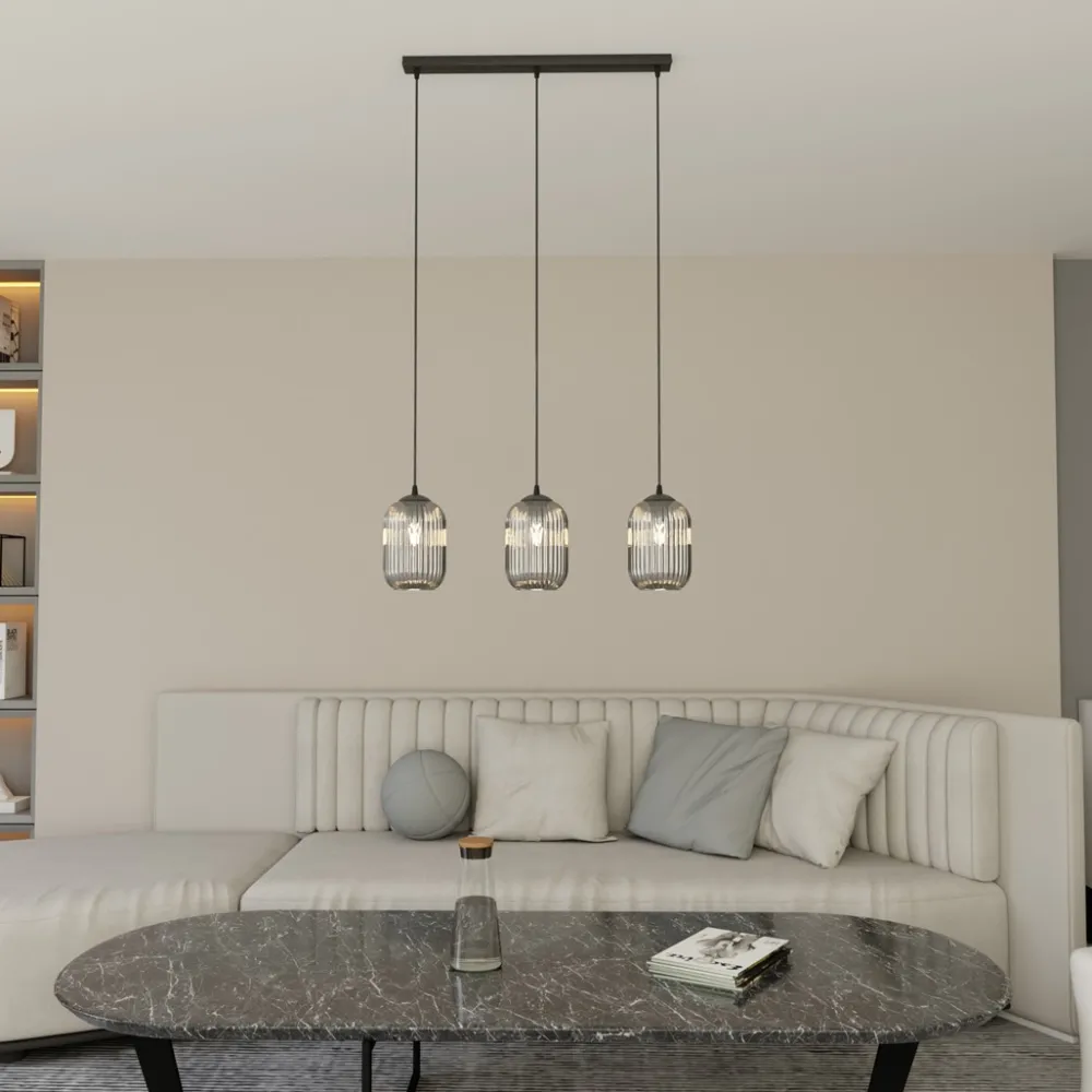 New Emibig Lighting Verdi 60cm taklampa Rökfärgad