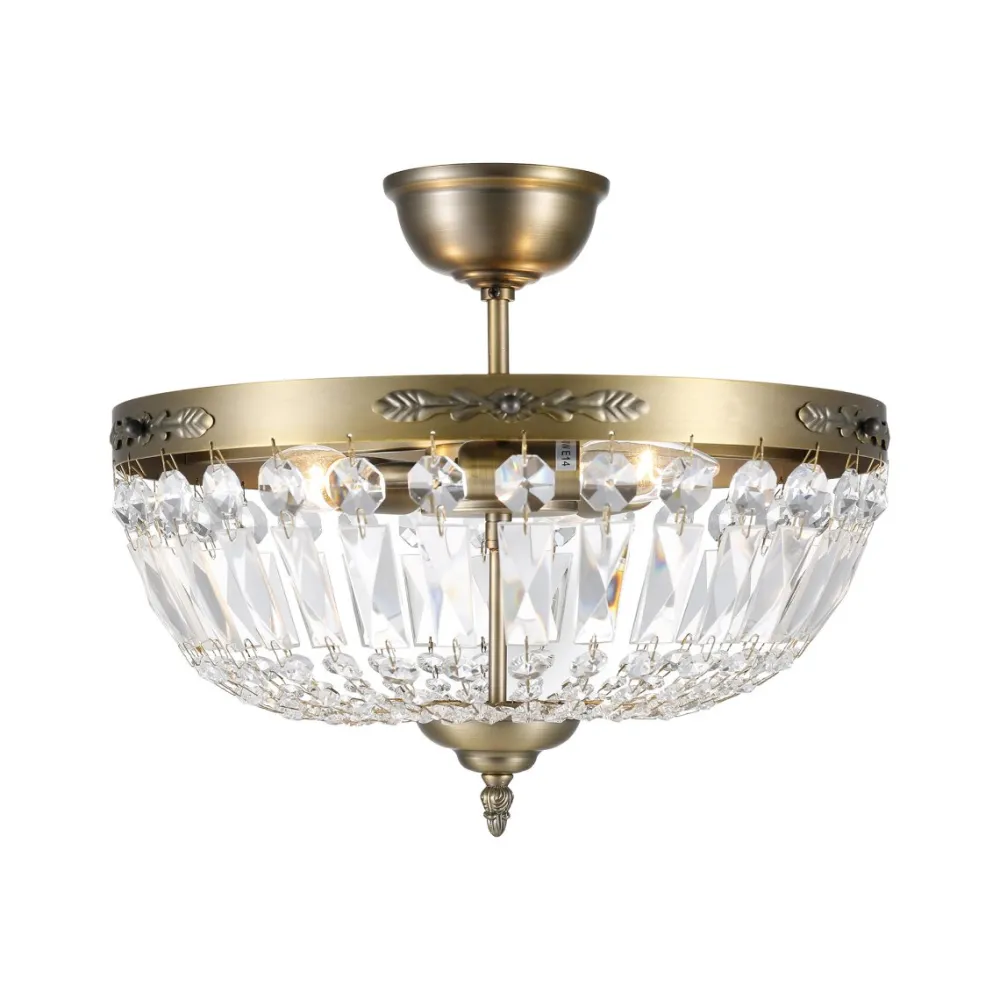 New Lampan Windsor Ø40 kristall Antikmässing