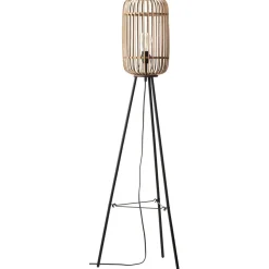 Clearance Brilliant Woodrow golvlampa Natur