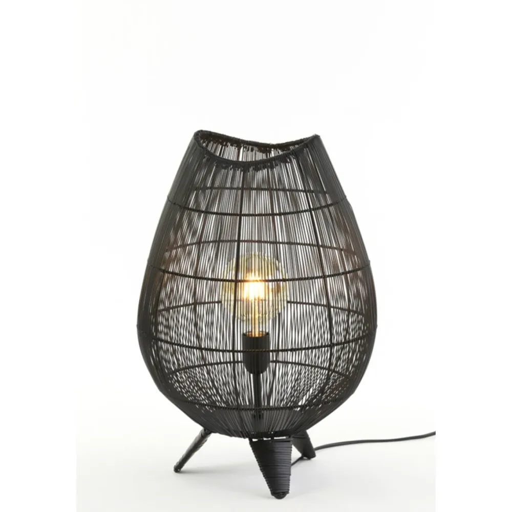 New Light & Living Yumi 47cm bordslampa Svart