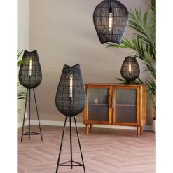 New Light & Living Yumi 47cm bordslampa Svart